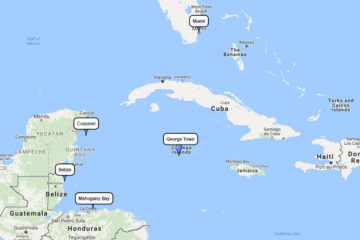 7-day Western Caribbean cruise to Grand Cayman, Mahogany Bay, Belize & Cozumel route