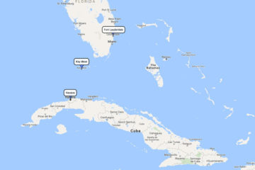 Royal Caribbean cruise from Fort Lauderdale to Key West & Havana route
