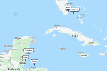 7-day cruise from Miami to Roatan, Belize, Costa Maya and Ocean Cay