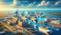 Port full of ships