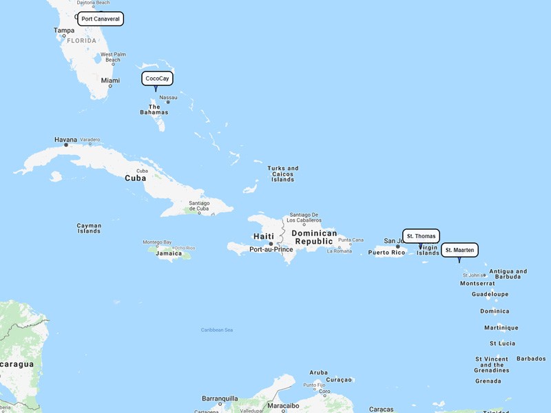 Royal Caribbean Route Maps