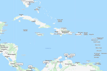 11-day cruise to Puerto Limon, Colon, Cartagena, Aruba, Bonaire & Curacao